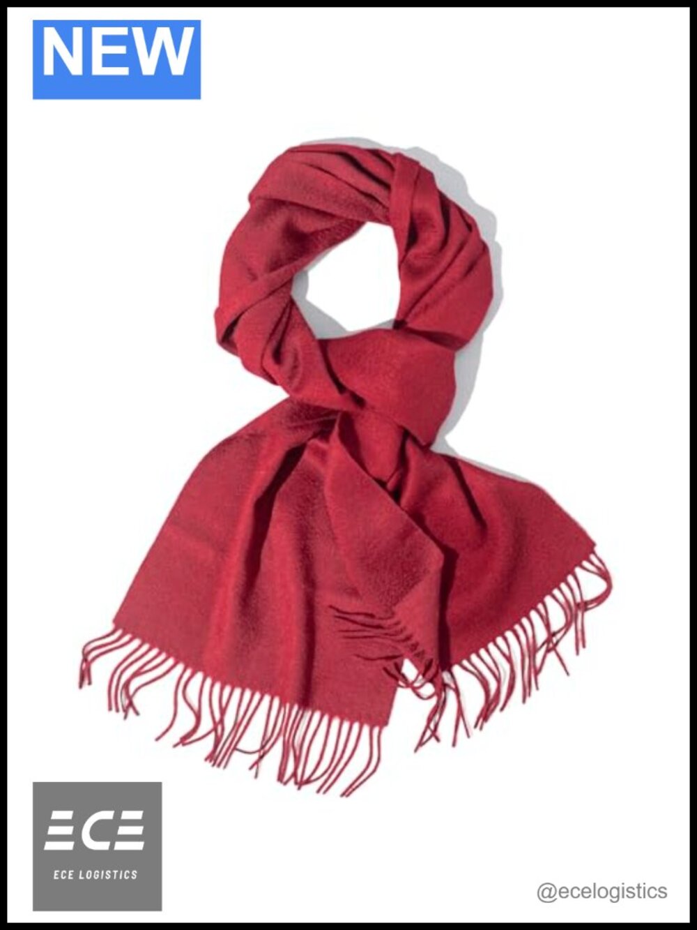 100% Cashmere Scarf Pashmina Wrap Fringed Edges Lightweight Warm Winter